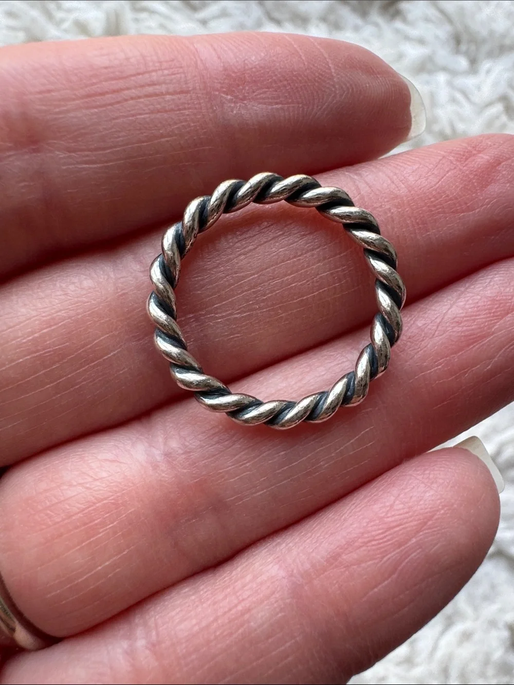 Sterling Silver Pandora Twist Ring